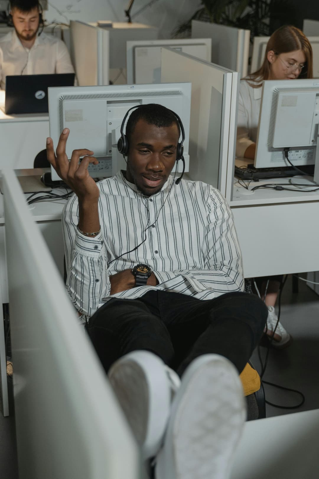 Someone on a call